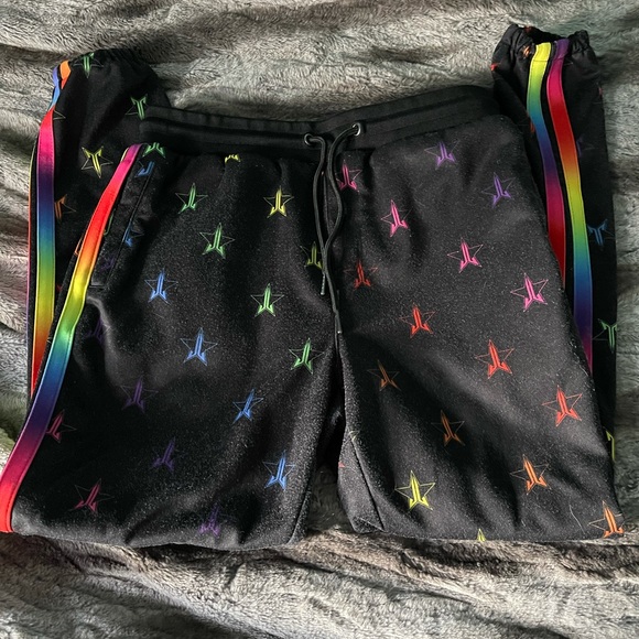 Jeffree Star Pants - Jeffree Star Large Rainbow Sweat Pants